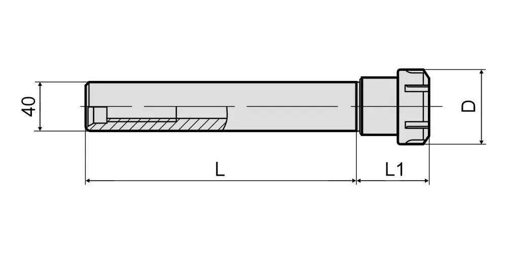 Патрон цанговый с цилиндрическим хвостовиком (OLICNC) C40-ER25-200, арт. 00114610: фото 3