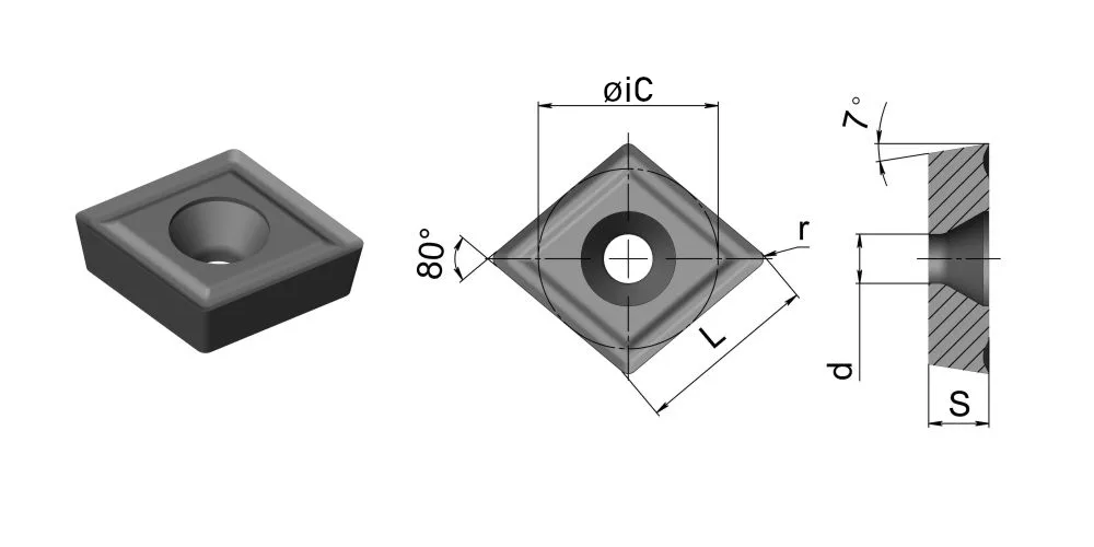 Пластина токарная для точения HUAREAL CCGT0401005R-XF-HR7125, арт. 00104045: фото 3