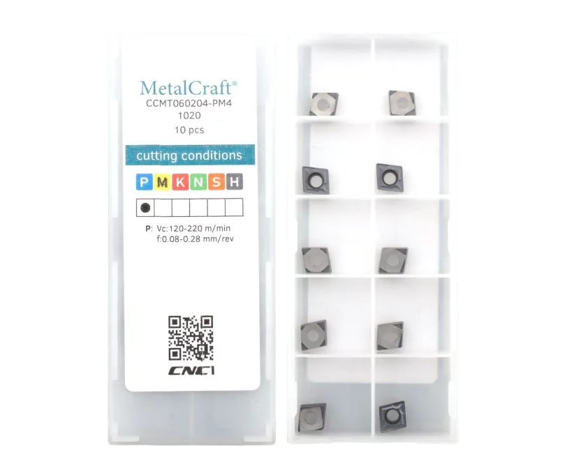 Пластина токарная для точения MetalCraft CCMT060204-PM4-1020, арт. 00090567: фото 2