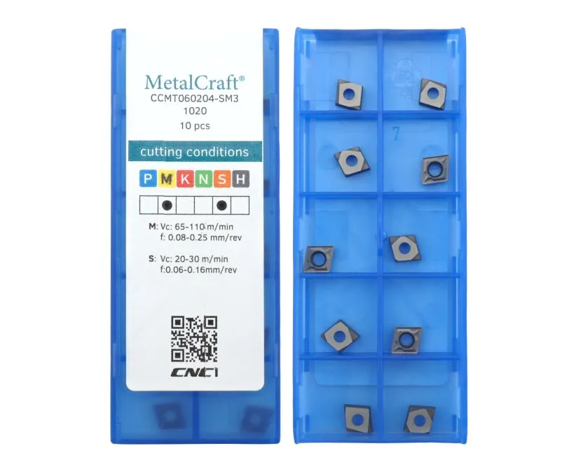 Пластина токарная для точения MetalCraft CCMT060204-SM3-1020, арт. 00083172: фото 2