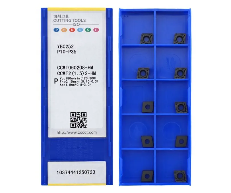 Пластина токарная для точения ZCC CT CCMT060208-HM-YBC252, арт. 00121249: фото 2