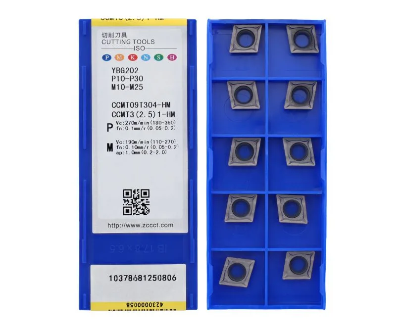 Пластина токарная для точения ZCC CT CCMT09T304-HM-YBG202, арт. 00063976: фото 2