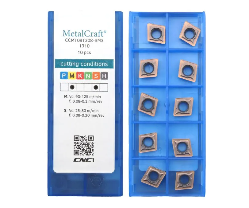 Пластина токарная для точения MetalCraft CCMT09T308-SM3-1310, арт. 00090569: фото 2