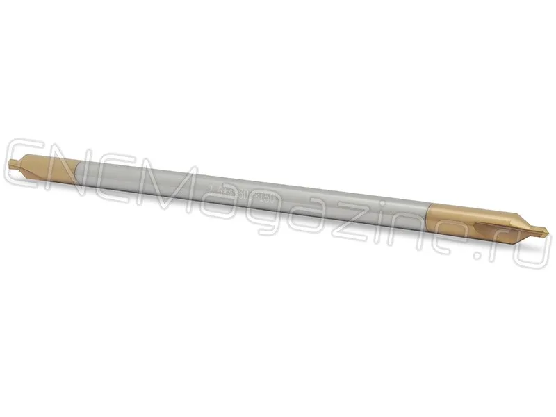 Центровочное сверло твердосплавное CD60-2.5х6х150 PKH105 тип A, комбинированное, двухстороннее CNCM, арт. 22234