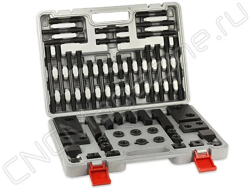CK-14-16 58 PCS Прижимы фрезерные в кейсе (М14, паз 16 мм) CNCM, арт. 16830