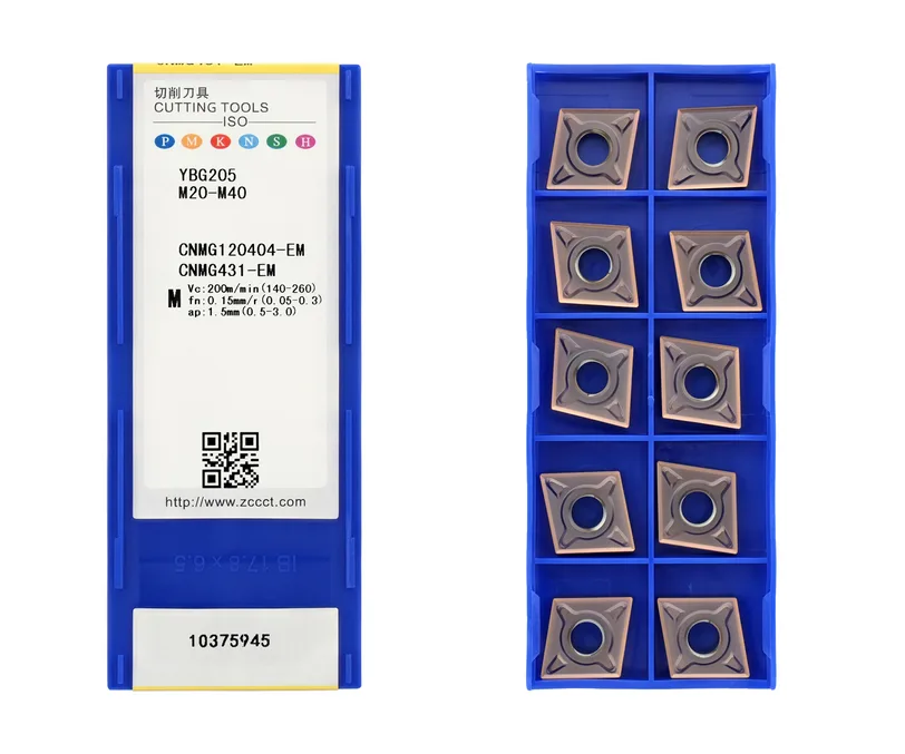 Пластина токарная для точения ZCC CT CNMG120404-EM-YBG205, арт. 00126628: фото 2