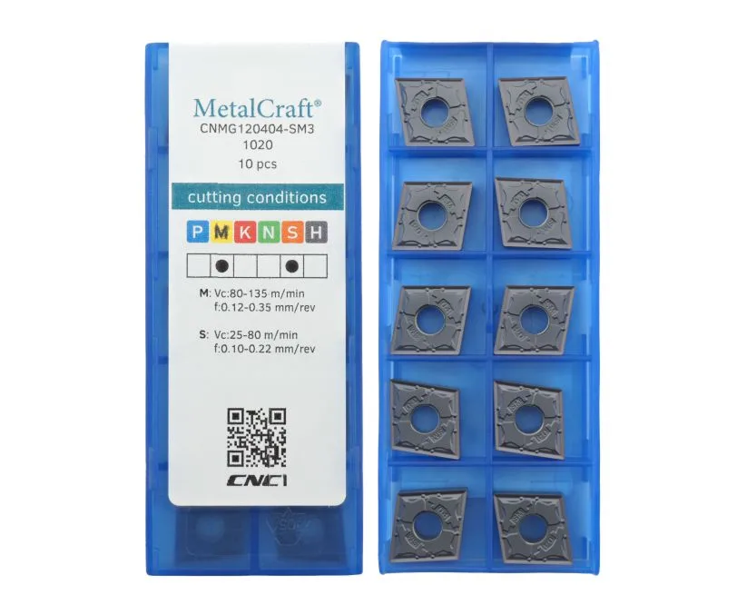 Пластина токарная для точения MetalCraft CNMG120404-SM3-1020, арт. 00083190: фото 2
