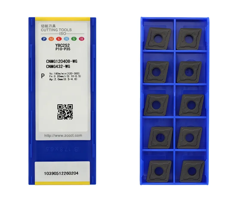 Пластина токарная для точения ZCC CT CNMG120408-WG-YBC252, арт. 00126631: фото 2