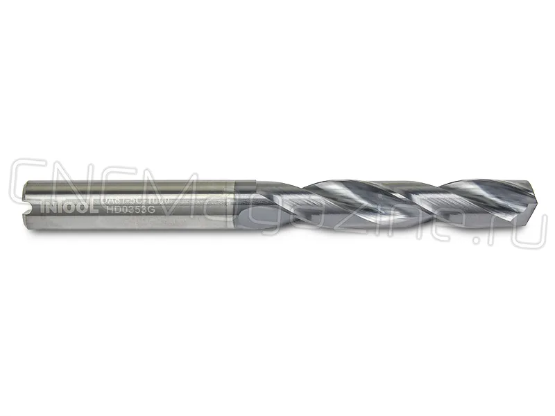 Сверло твердосплавное по металлу 10 мм DA81-5C-1000 ц/х Intool, арт. 17209