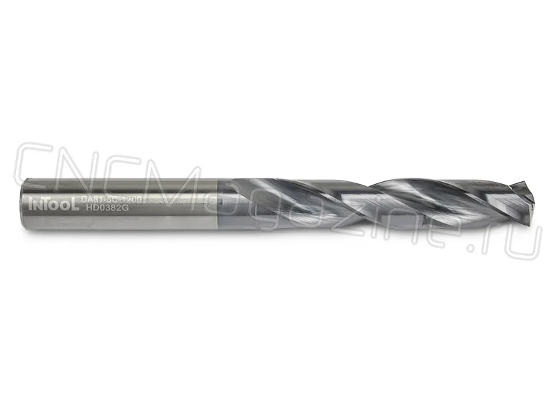 Сверло твердосплавное по металлу 12 мм DA81-5C-1200 ц/х Intool, арт. 17213