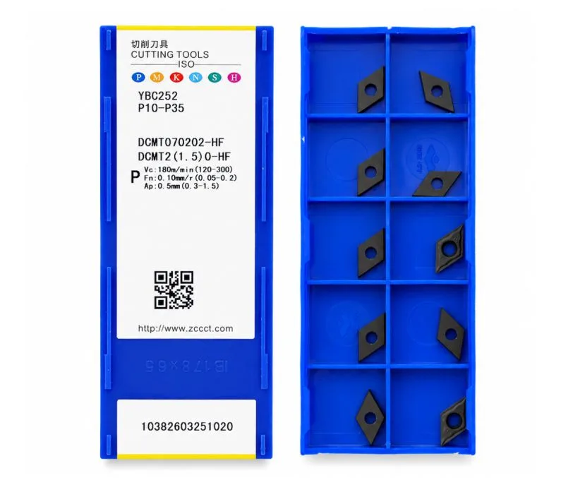 Пластина токарная для точения ZCC CT DCMT070202-HF-YBC252, арт. 00126648: фото 2