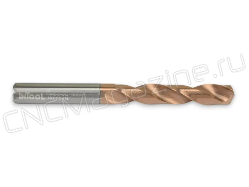 Сверло твердосплавное по металлу 10 мм DM86-5C-1000 ц/х Intool, арт. 15115