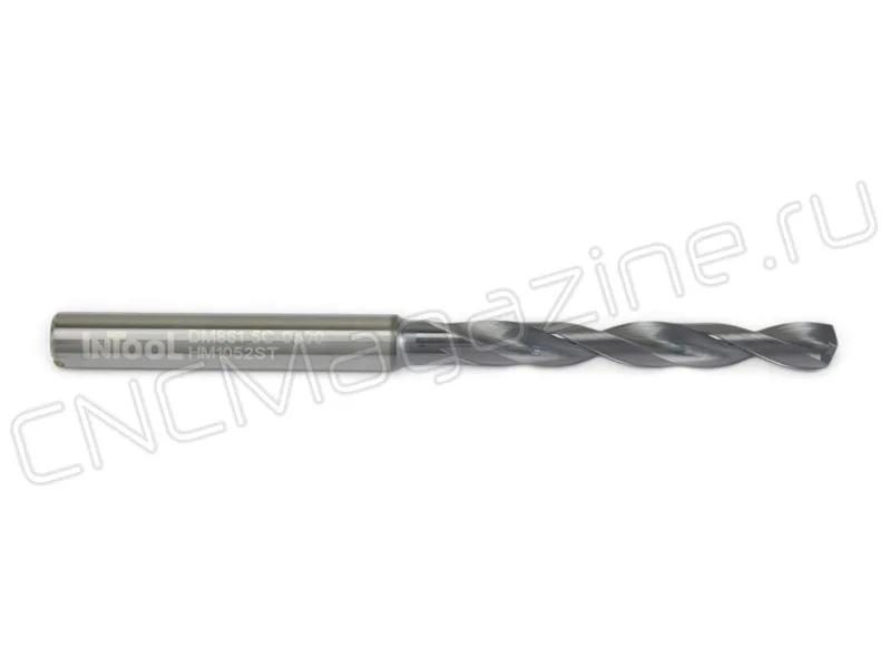Сверло твердосплавное по металлу 5 мм DM861-5C-0500 ц/х Intool, арт. 17120
