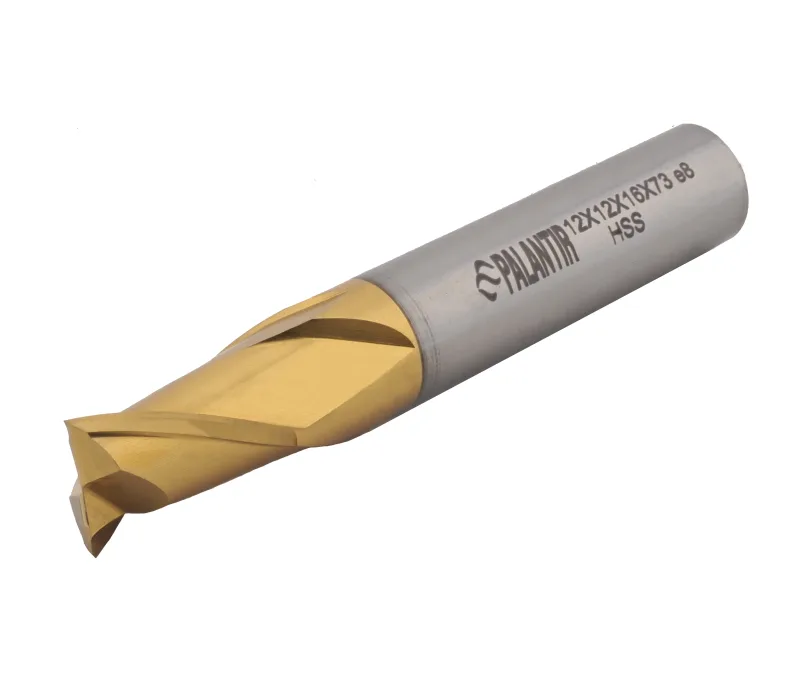 Фреза концевая (PALANTIR) из быстрорежущей стали EMP-2F-12x73-HSS-TiN, арт. 00098173