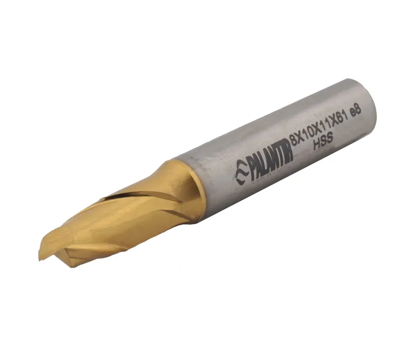 Фреза концевая (PALANTIR) из быстрорежущей стали EMP-2F-8x61-HSS-TiN, арт. 00098171