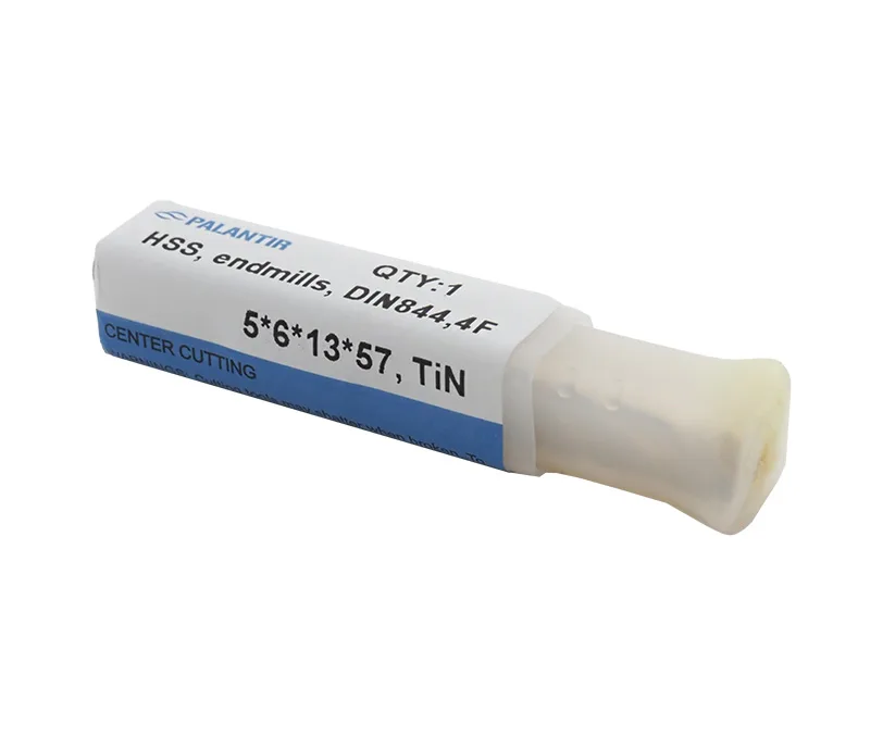 Фреза концевая (PALANTIR) из быстрорежущей стали EMP-4F-5x57-HSS-TiN, арт. 00098143: фото 3
