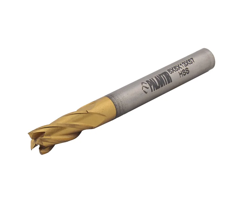 Фреза концевая (PALANTIR) из быстрорежущей стали EMP-4F-6x57-HSS-TiN, арт. 00098144
