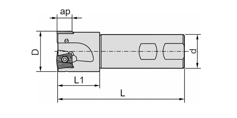 Фреза концевая со сменными пластинами ZCC CT EMP13-025-XP25-AN11-02C, арт. 00126875