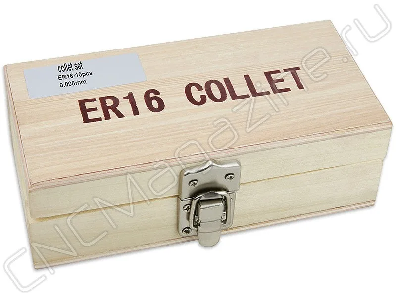 ER16AA-10 pcs набор цанг прецизионных в деревянном кейсе CNCM, арт. 08768: фото 3