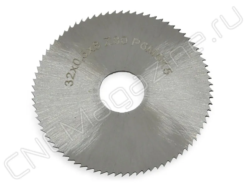 Фреза дисковая отрезная 32х8х0.5 z80 Р6М5К5 ГОСТ 2679-93 CNCM, арт. 23625