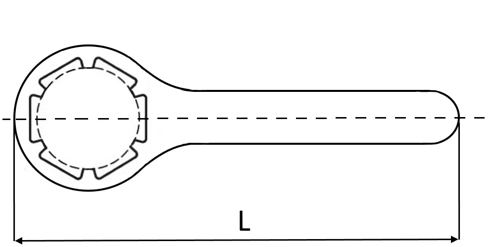 Гаечный ключ для цанговых патронов ER25, тип B NOMOSION, арт. 00073628