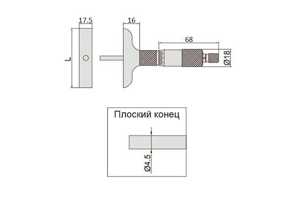 Глубиномер микрометрический ГМ 0-100 мм Тип 2 Intool, арт. 16620: фото 2