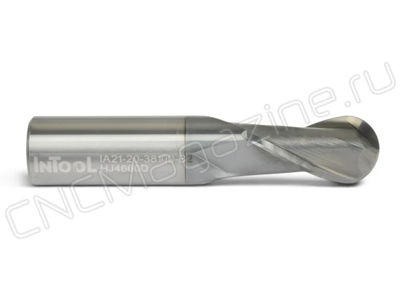 фреза сферическая твердосплавная Intool IA21-20-38100-B2, арт. 14102