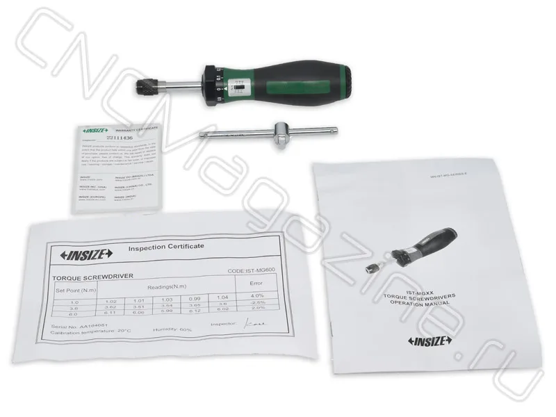 Динамометрическая отвертка 1-6 Нм, 0.1 Нм INSIZE IST-MG600, арт. 26088: фото 2