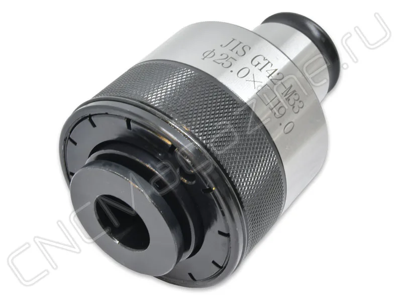 JIS-GT42 M33 25x19 Быстросменная резьбонарезная цанга с обгонной муфтой CNCM, арт. 28074