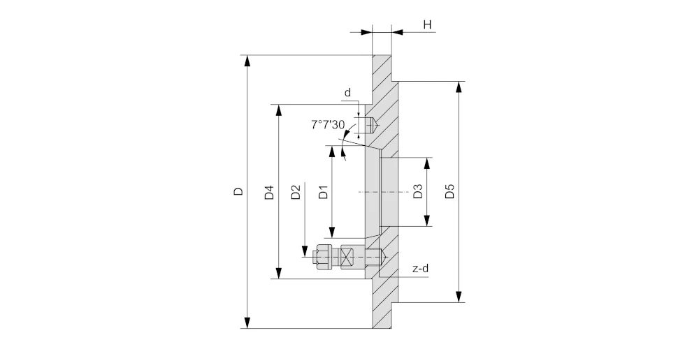 Фланец переходной для токарного патрона K11-400C/C11 MetalCraft, арт. 00102913: фото 2