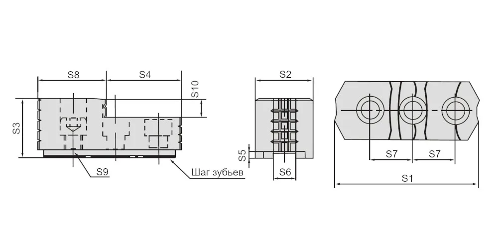 Кулачки для гидропатронов каленые 160мм/6" (компл 3 шт) MetalCraft HJ-06, арт. 00117940: фото 2