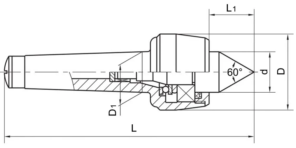 Центр вращающийся, конус Морзе №5, исполнение F MetalCraft LC-CNC-MT5F, арт. 00140472