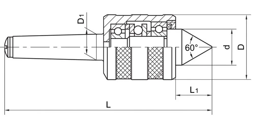 Центр вращающийся для средних нагрузок, конус Морзе 4 MetalCraft LC-MD-MT4A, арт. 00140447