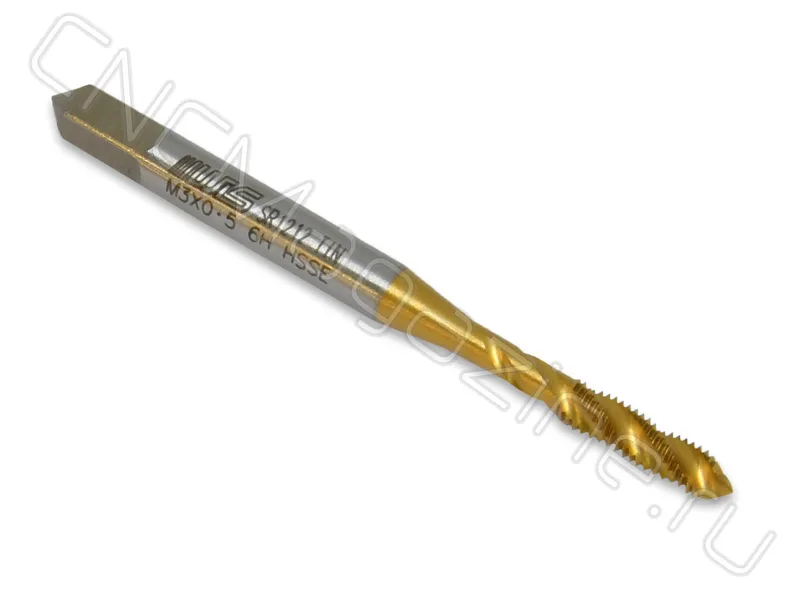 Метчик М3х0,5 HSS-E 6H спиральная канавка 38°, TiN (T02003) WILSON, арт. 03886