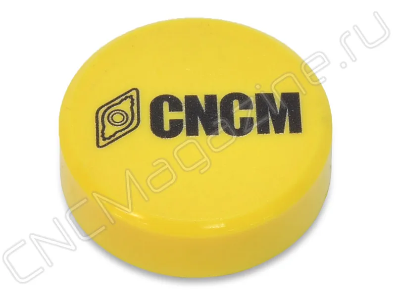 Магнит для станка и доски, d 30 мм, желтый, CNCM, 1 шт., арт. 29678
