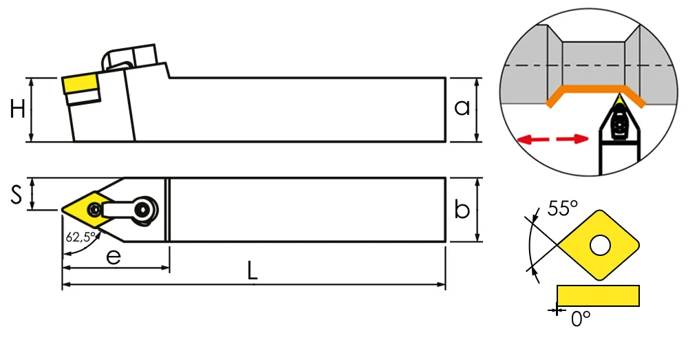 Державка проходная для наружного точения MetalCraft MDPNN4040R1504, арт. 00122047