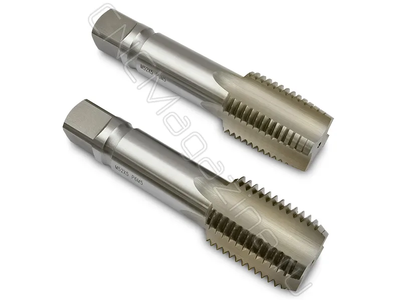 Метчик машинно-ручной М52х5.0 осн, HSS ГОСТ 3266-81 (компл 2 шт) CNCM, арт. 19817