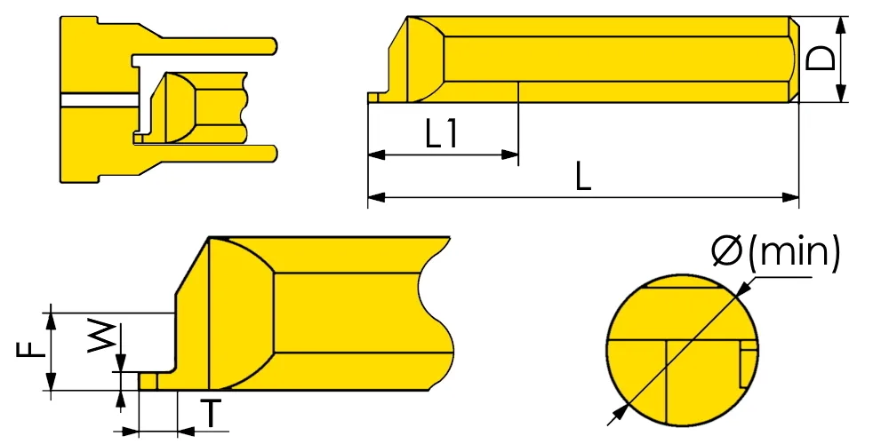 MFR5 B1.0 L15 Мини-резец твердосплавный CNC1, арт. 00133135: фото 2