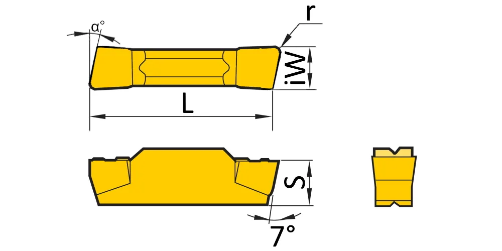 Пластина отрезная, канавочная CNCONE MGGN300-S06R-PM310, арт. 00100621: фото 3