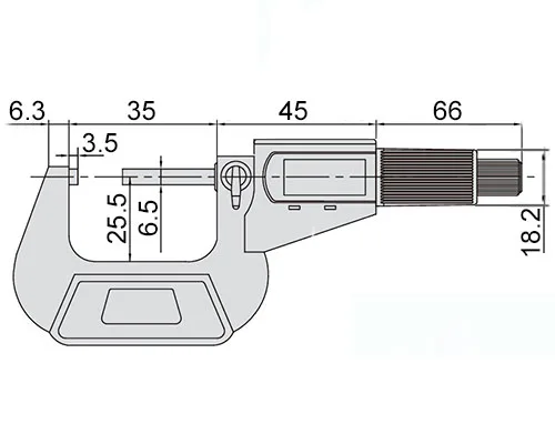 Микрометр цифровой 0-25 мм, 0-1", 0.001 мм, 0.00005", IP65 Intool, арт. 15086: фото 2