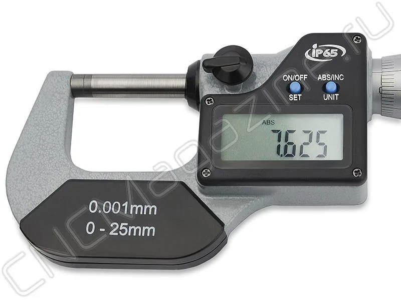 Микрометр цифровой 0-25 мм, 0-1", 0.001 мм, 0.00005", IP65 Intool, арт. 15086: фото 3