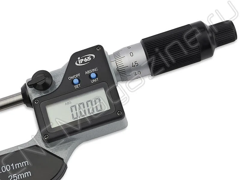 Микрометр цифровой 0-25 мм, 0-1", 0.001 мм, 0.00005", IP65 Intool, арт. 15086: фото 4