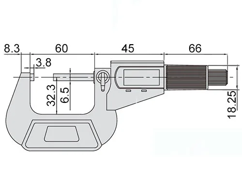 Микрометр цифровой МКЦ 25-50 мм, 1-2", 0.001 мм, 0.00005", IP65 Intool, арт. 15087: фото 2