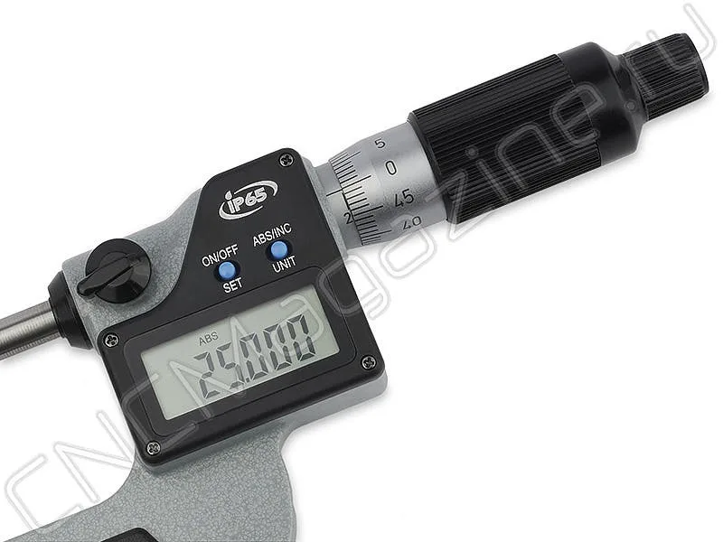Микрометр цифровой МКЦ 25-50 мм, 1-2", 0.001 мм, 0.00005", IP65 Intool, арт. 15087: фото 4