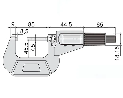 Микрометр цифровой зубомерный дисковый МЗЦ-50 25-50 мм, 0.001 мм Intool, арт. 20383: фото 2