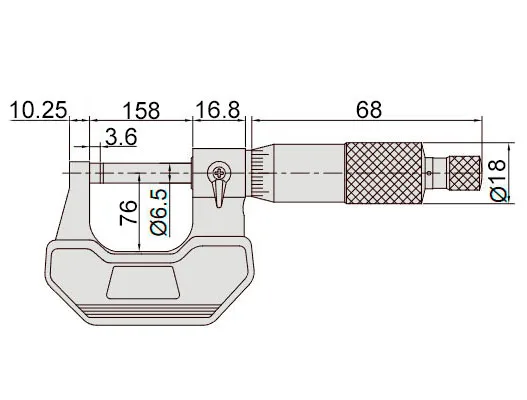 Микрометр МК 150 0,01 Тип А, механический гладкий, кл. 1 CNCM, арт. 15078: фото 2