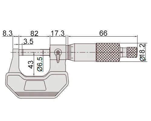 Микрометр МК 75 0,01 Тип А, механический гладкий, кл. 1 CNCM, арт. 15076: фото 2