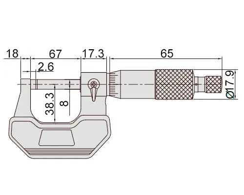Микрометр резьбовой МВМ 60°, 25-50 мм, 0.01 мм (с компл. насадок) Intool, арт. 20366: фото 2