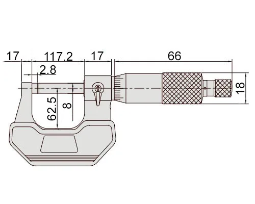 Микрометр резьбовой МВМ 60°, 75-100 мм, 0.01 мм (с компл. насадок) Intool, арт. 20368: фото 2