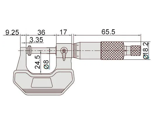 Микрометр зубомерный дисковый МЗ-25 0-25 мм, 0.01 мм Intool, арт. 20390: фото 2